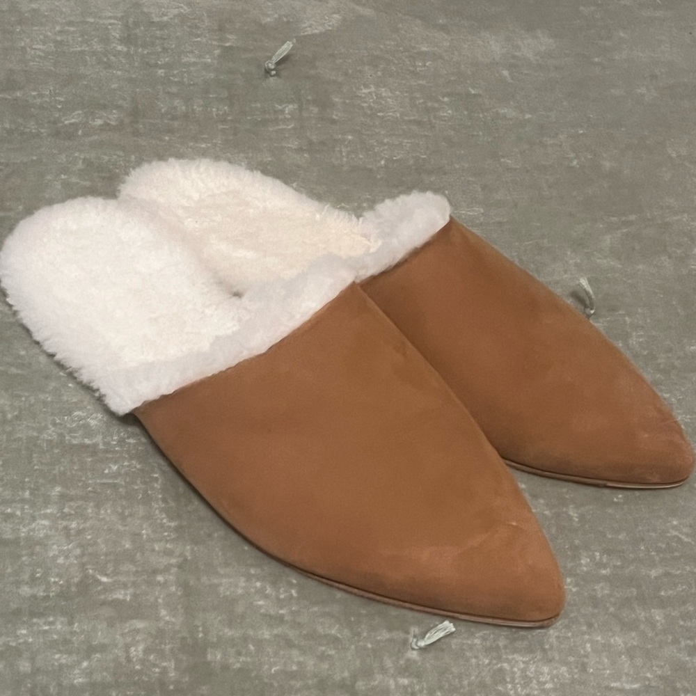 Jenni Kyne Shearling-lined mules